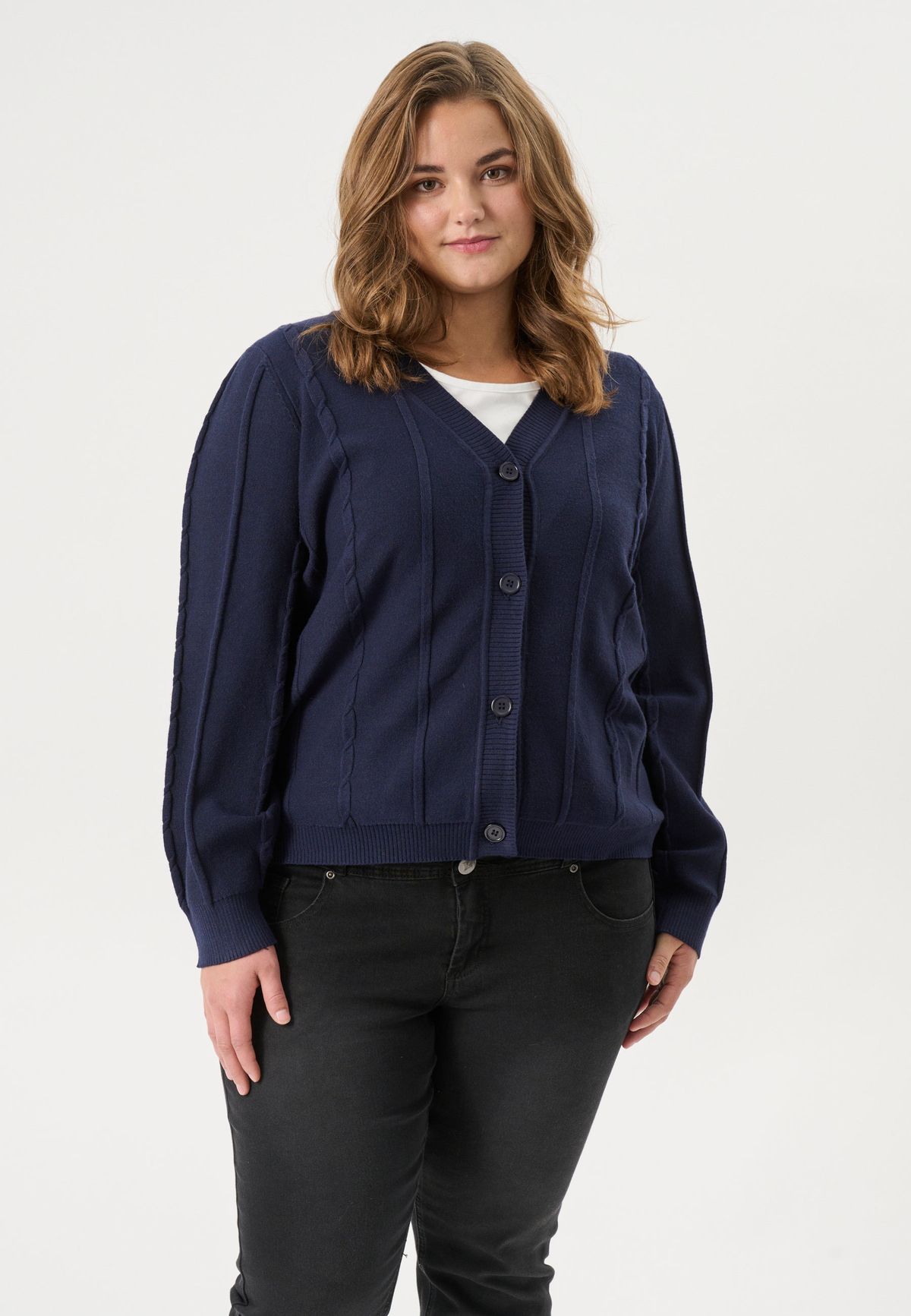 Adia - Cardigan - Adrikka - Navy Blue - L/50-52