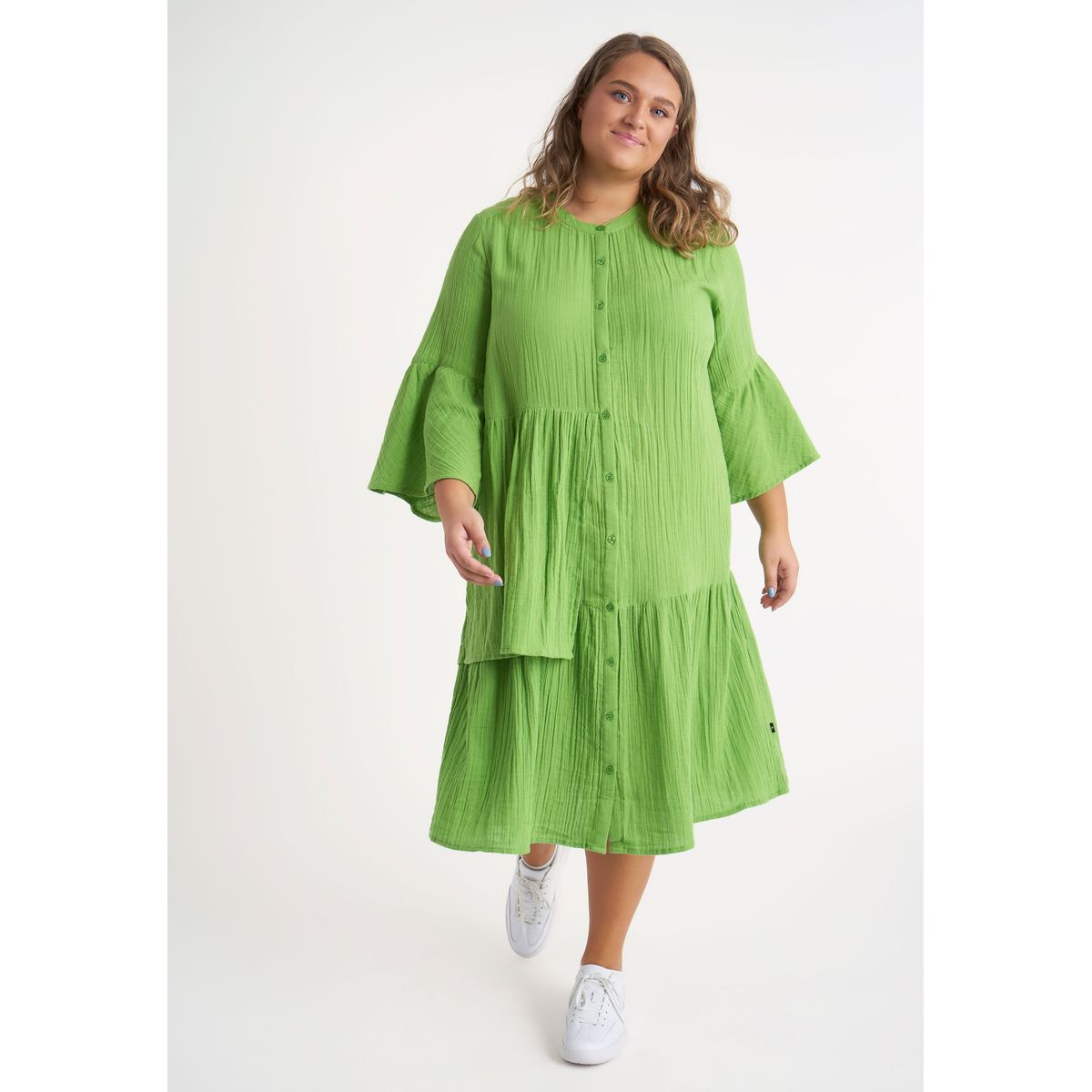 Adia - Kjole - Adbibbi - Green Banana - L/50-52