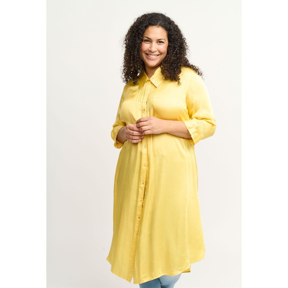 Adia - Kjole - Adlexan - Yoke Yellow - Xl/54-56