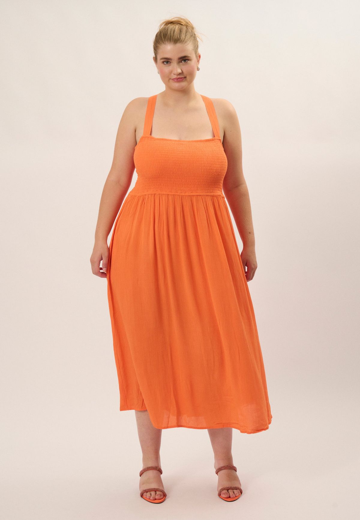 Adia - Kjole - Adpetra - Spring Orange - Xl/54-56