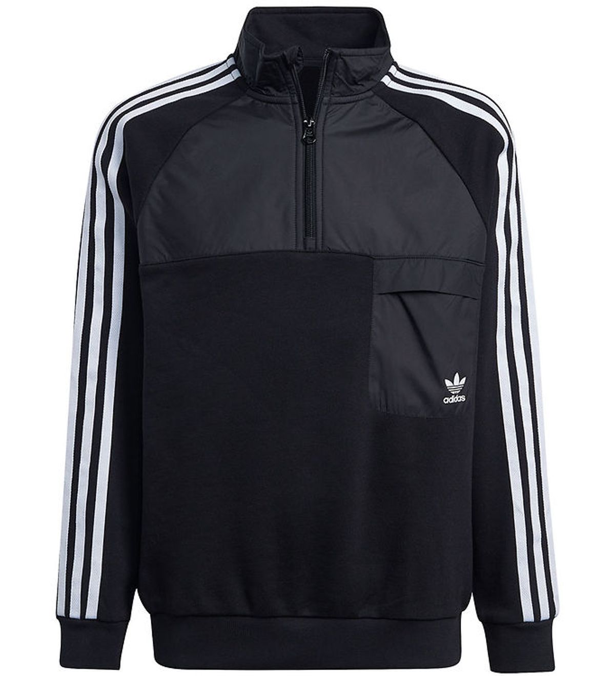 adidas Originals Sweatshirt m. Lynlås - Sort m. Hvid