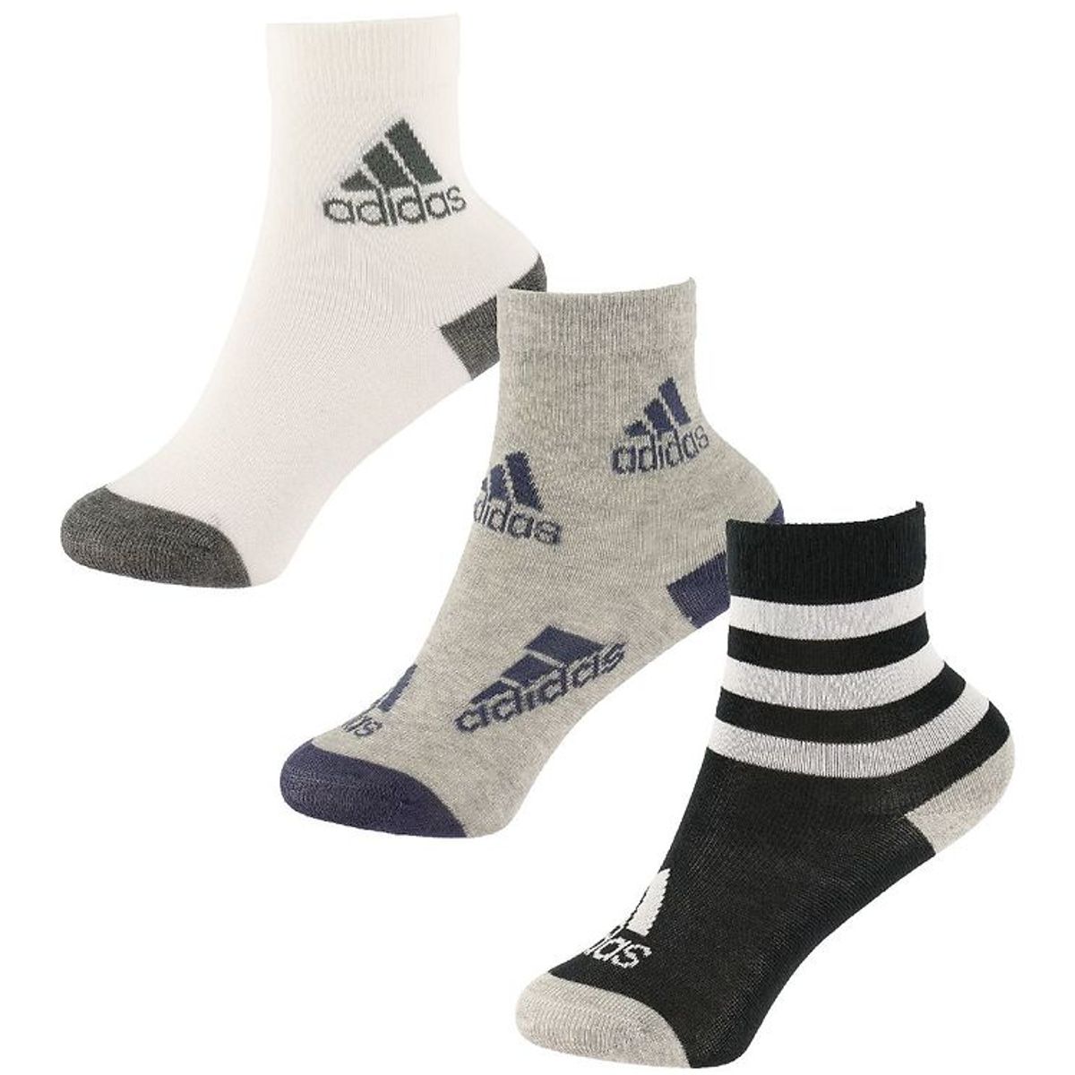 adidas Performance Strømper - LK SOCKS 3PP - Grå/Sort/Hvid