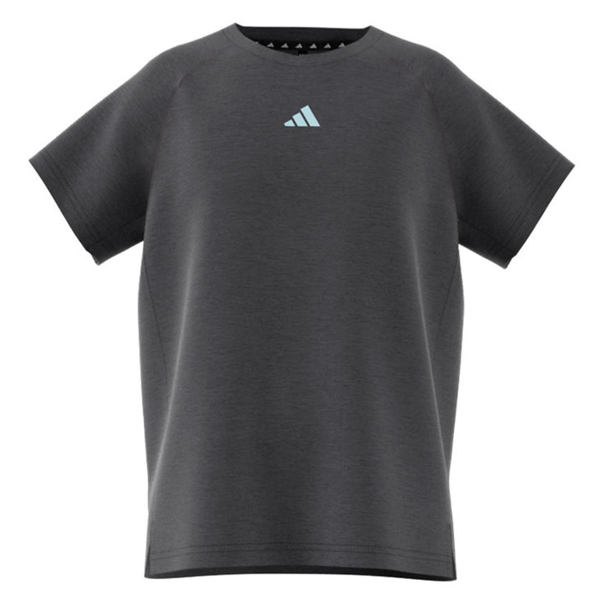 adidas Performance T- shirt - JG Tee Lux - Grå Meleret