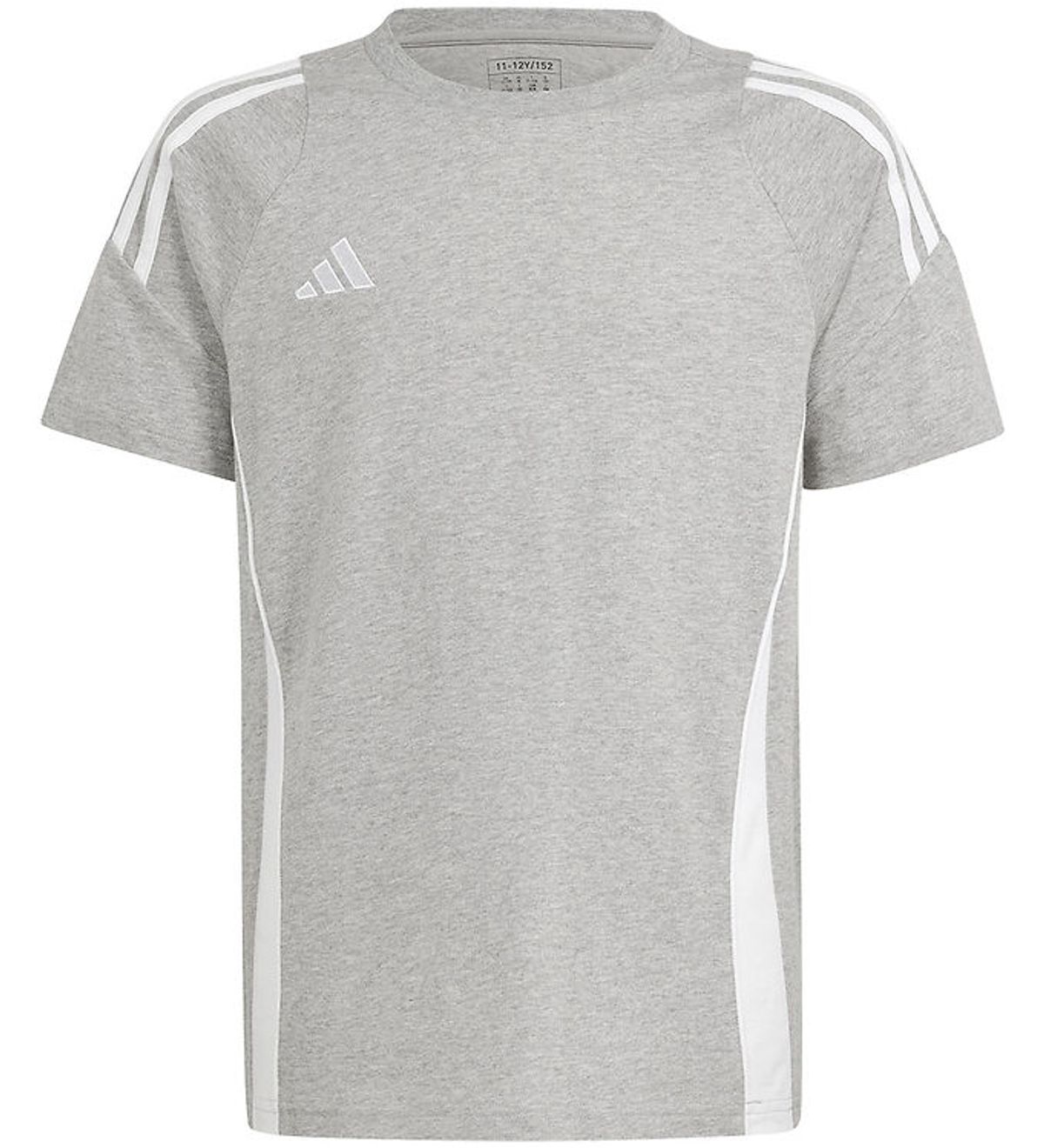 adidas Performance T-shirt - Tiro24 Swteey - Grå/Hvid