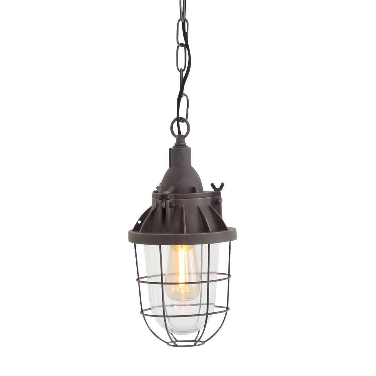 Adra - industriel loftlampe i to metalfarver Metal - brun