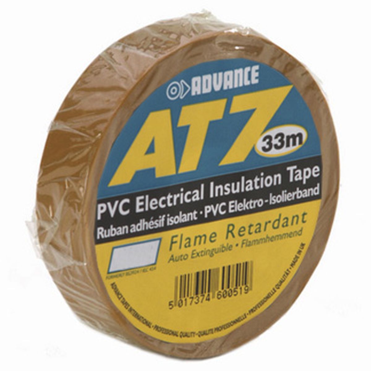 Advance AT7 PVC-tape 19mm x 33m Brun