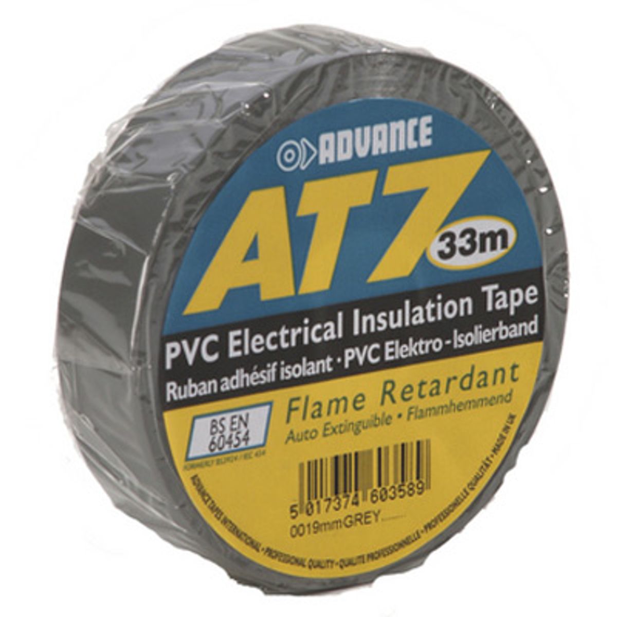 Advance AT7 PVC-tape 19mm x 33m Grå