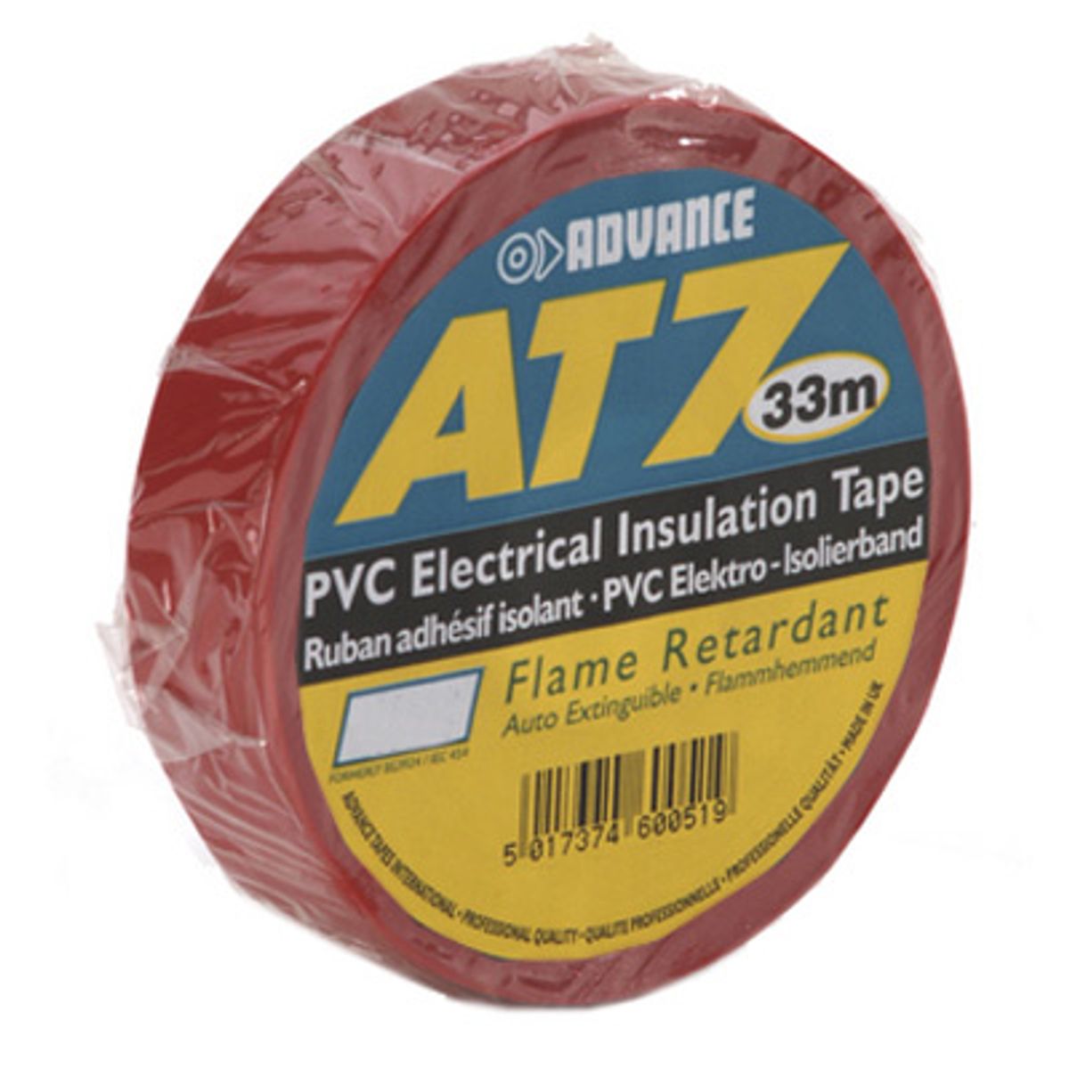 Advance AT7 PVC-tape 19mm x 33m Rød