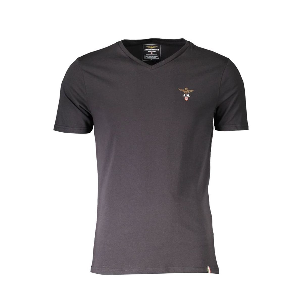 Aeronautica Militare Black Cotton T-Shirt