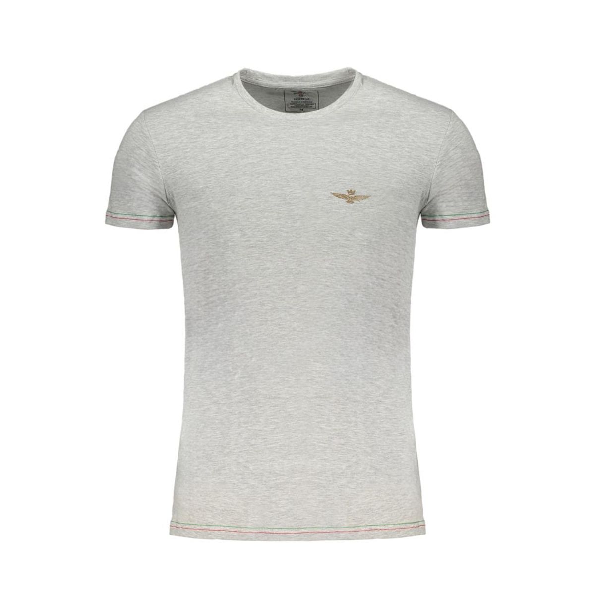 Aeronautica Militare Gray Cotton T-Shirt