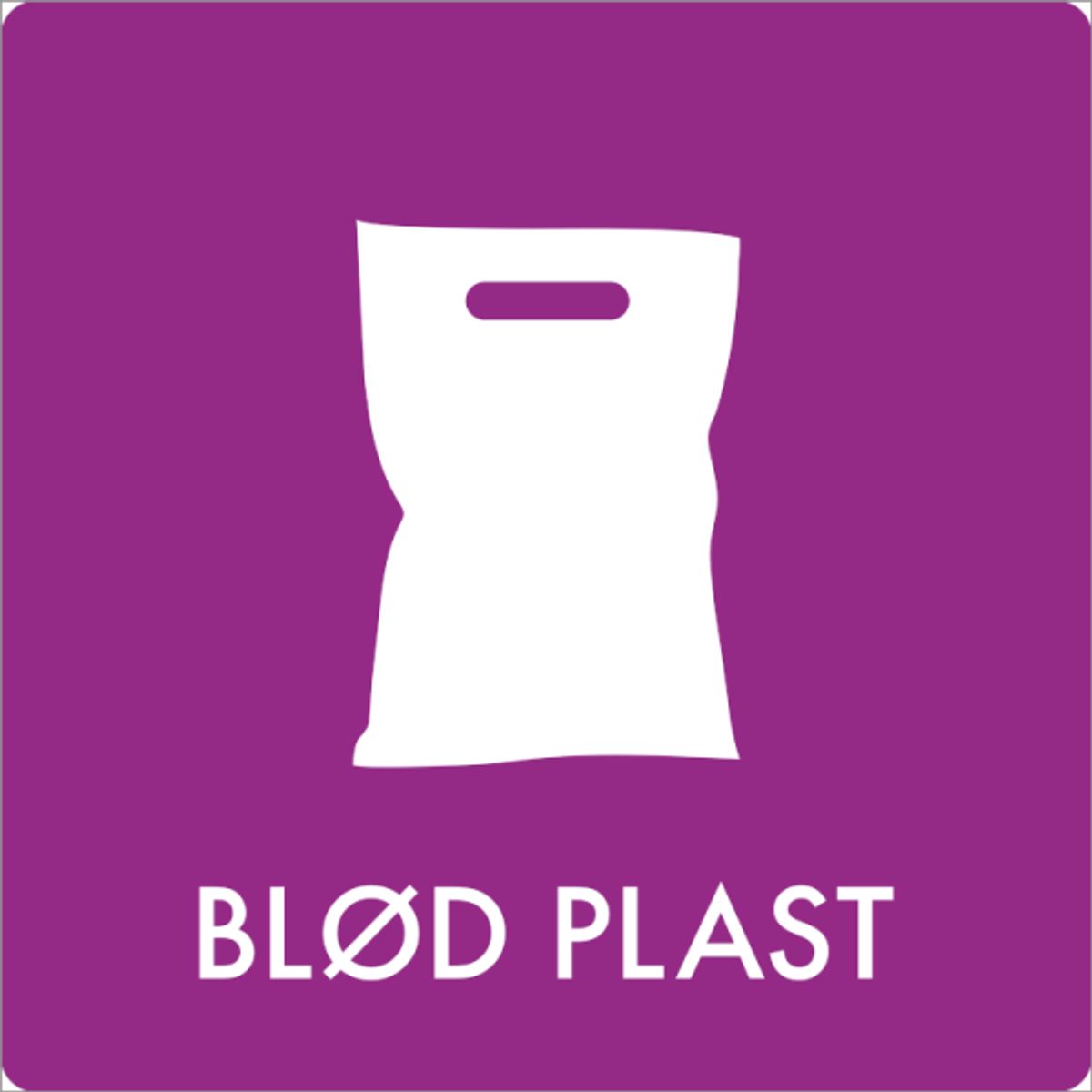 Affaldsskilt Blød plast