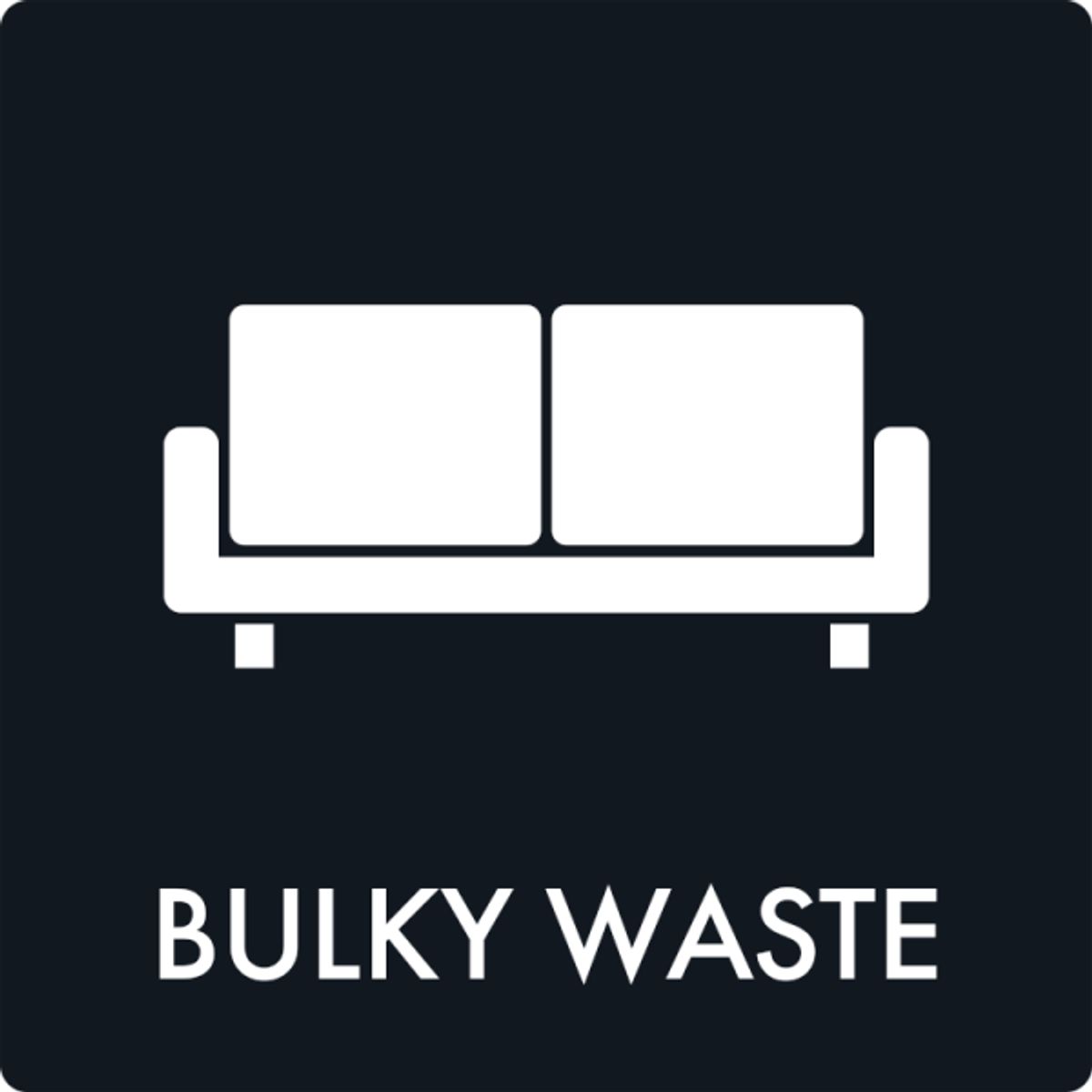 Affaldsskilt Bulky waste