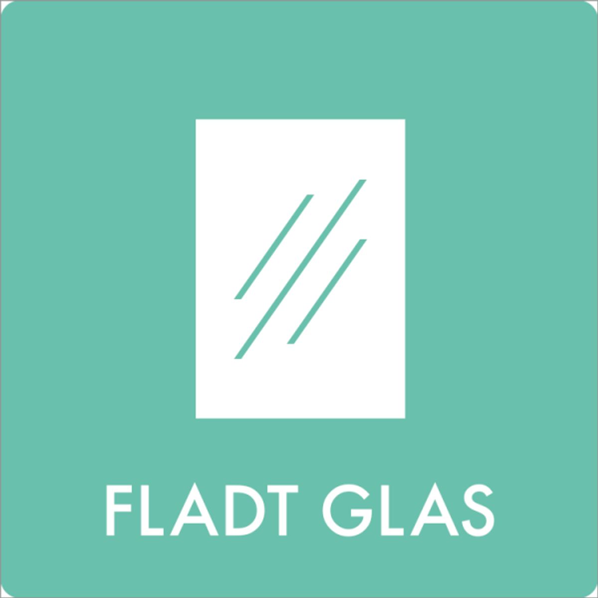 Affaldsskilt Fladt glas