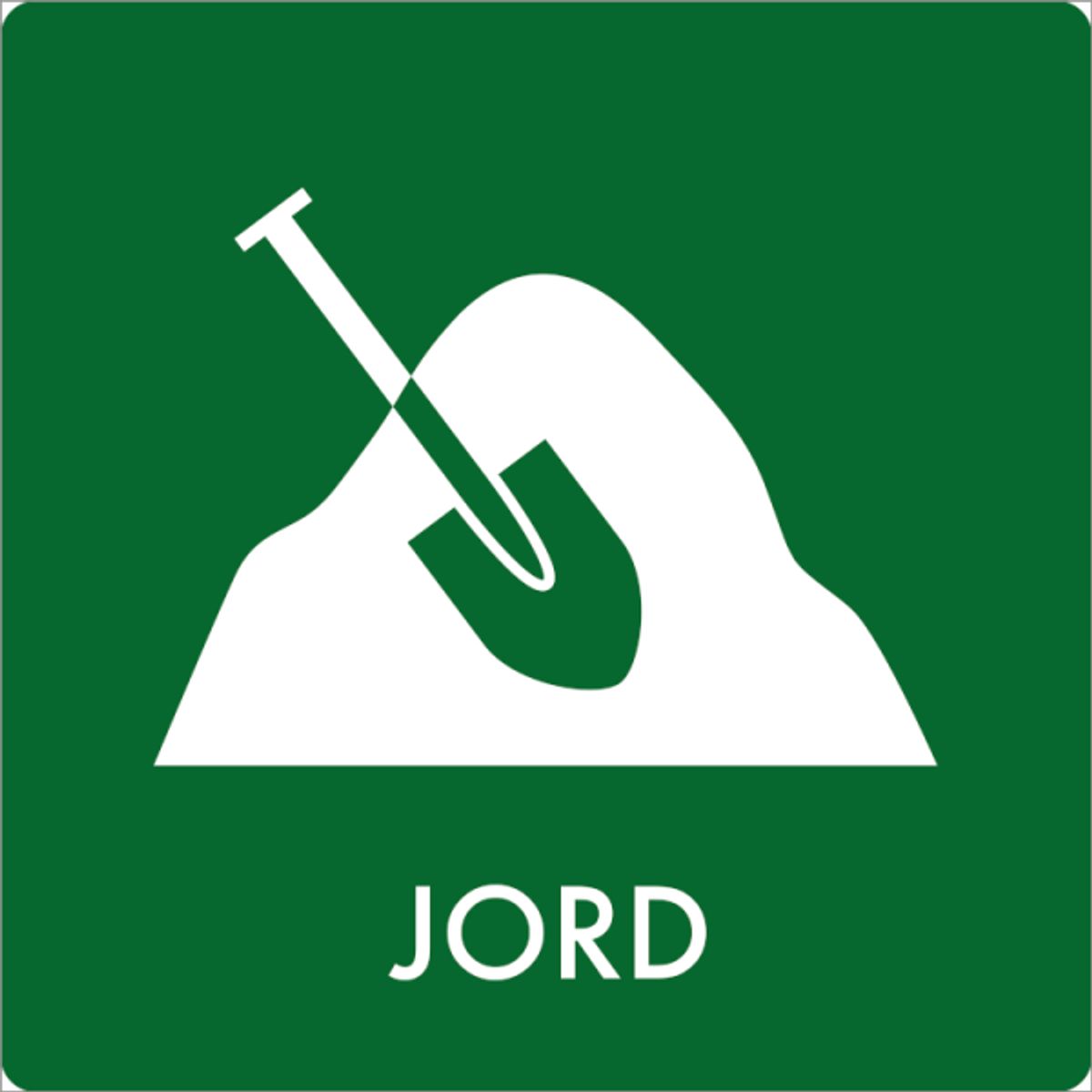 Affaldsskilt Jord