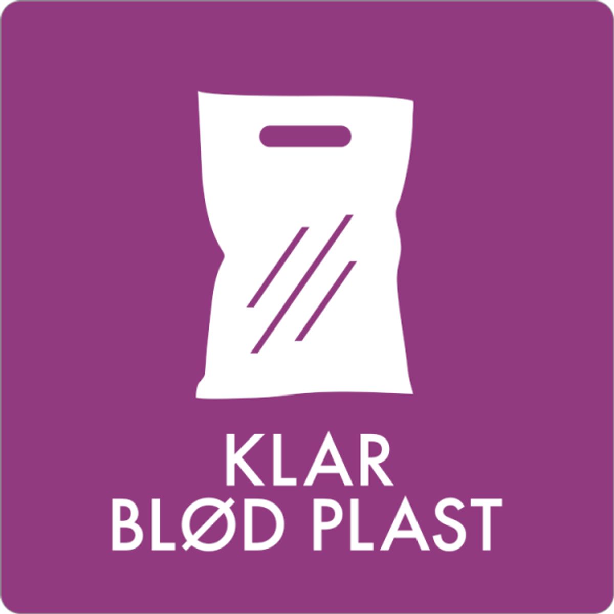 Affaldsskilt Klar blød plast