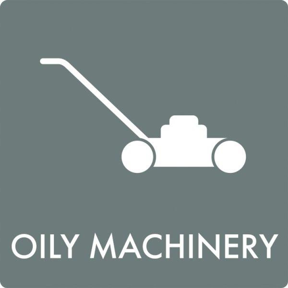 Affaldsskilt Oily machinery