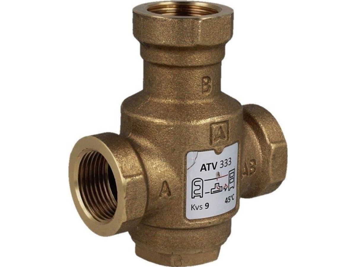 Afriso Atv 333 Temperature Valve, Dn25, Rp1 ", Kvs 9, 45 ° C