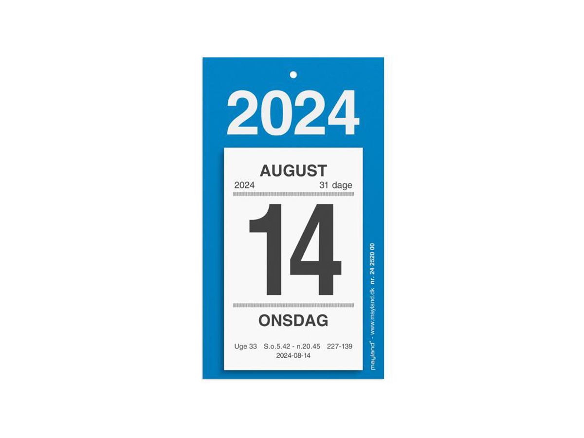 Afrivningskalender M/bagsidetekst 2024