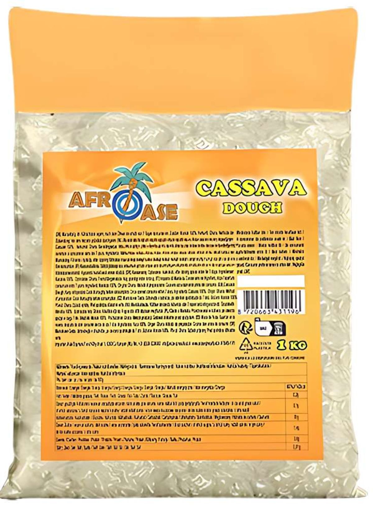 Afroase Cassava Paste (Atieke) 1 kg