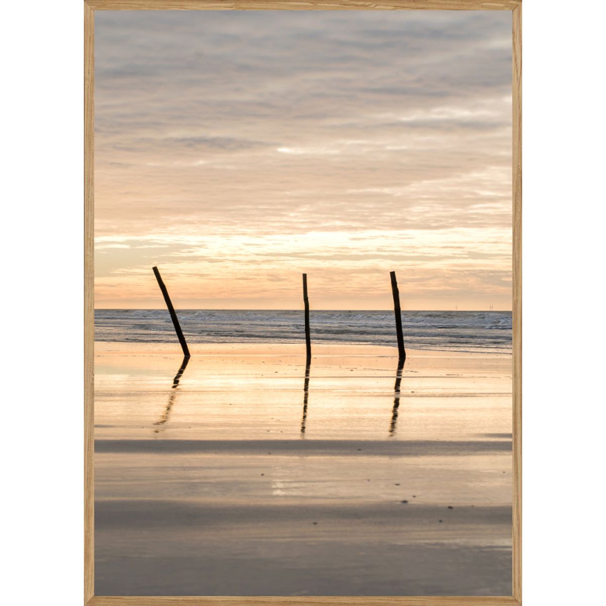 AFTENSOL VED VEJERS STRAND- NATURPLAKAT 70 x 100cm - BOLIGEN > NATURPLAKATER - Living Nature