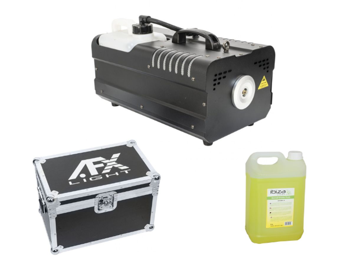 AFX FOG 2500 Røgmaskine (2500W, Sort) Bundle