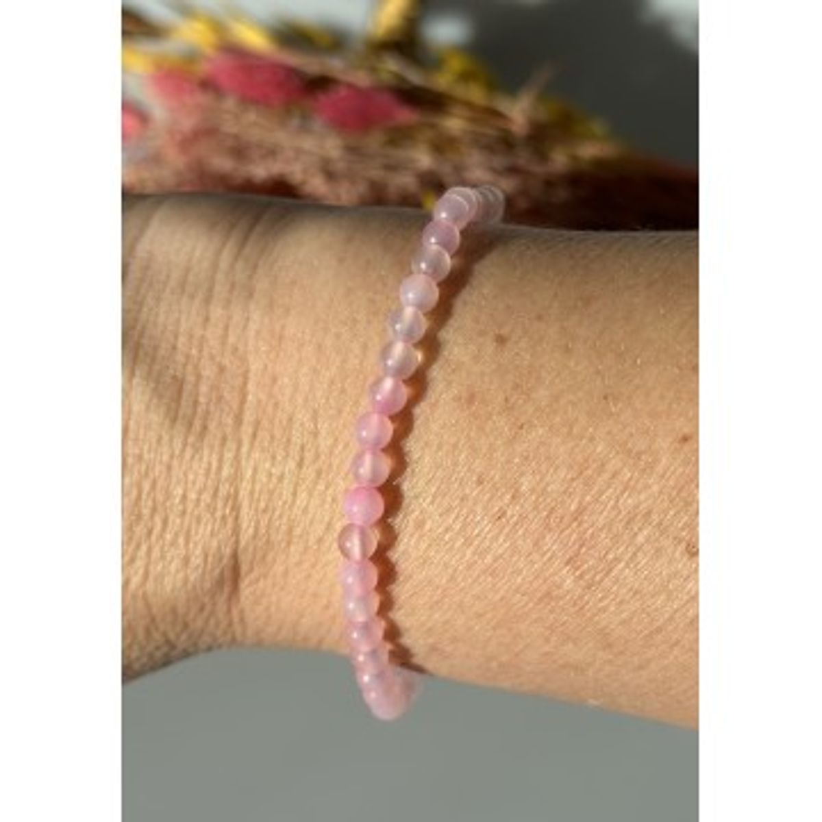 Agat lyserød armbånd 4 mm - Agat - GodKarmaShop