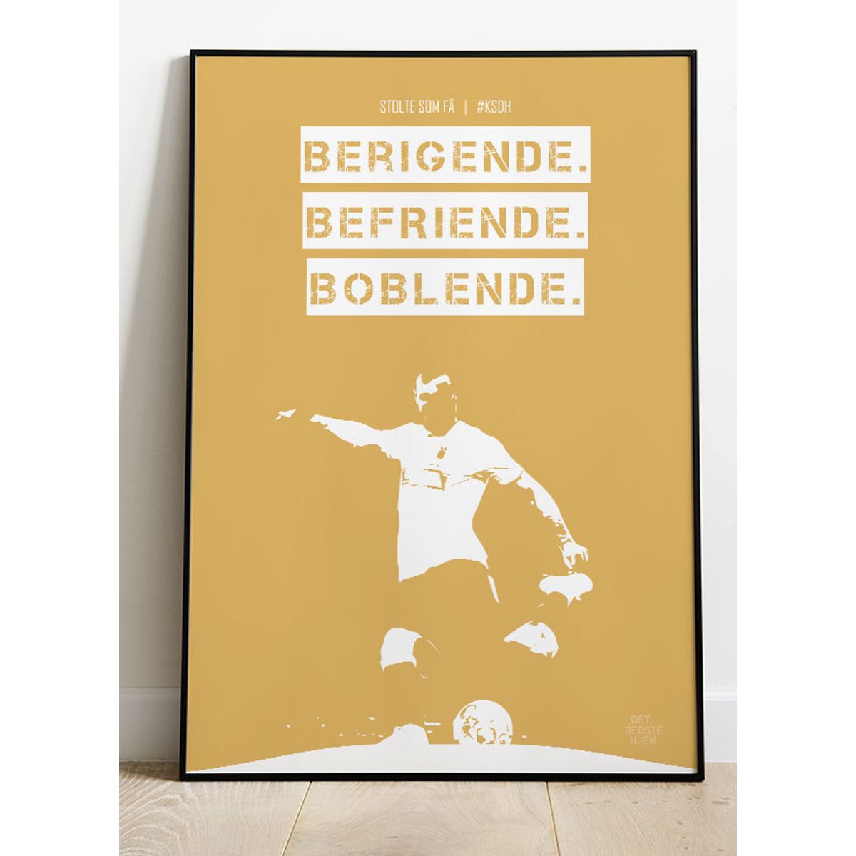 AGF - KSDH fodboldplakat - Berigende - Gul - 30 x 40 cm - Kr. 219,-