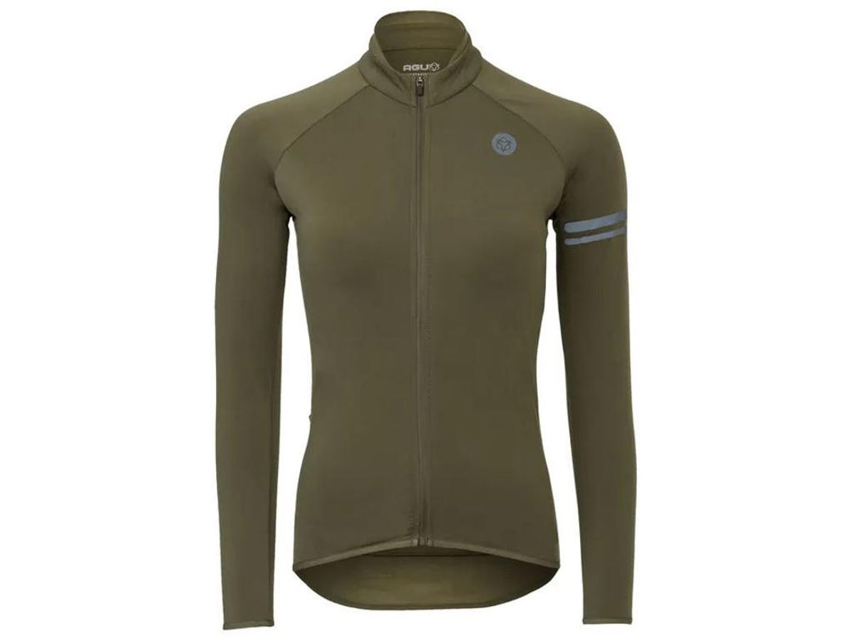 AGU Thermo Jersey Essential - Cykeltrøje - Dame - Army grøn - Str. L