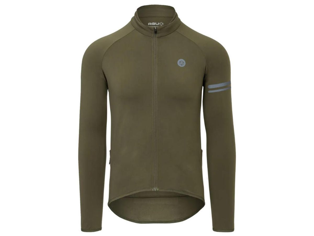 AGU Thermo Jersey Essential - Cykeltrøje - L/Æ - Army grøn - Str. L