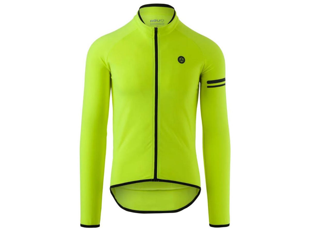 AGU Thermo Jersey Essential - Cykeltrøje - L/Æ - Hivis neon gul - Str. L