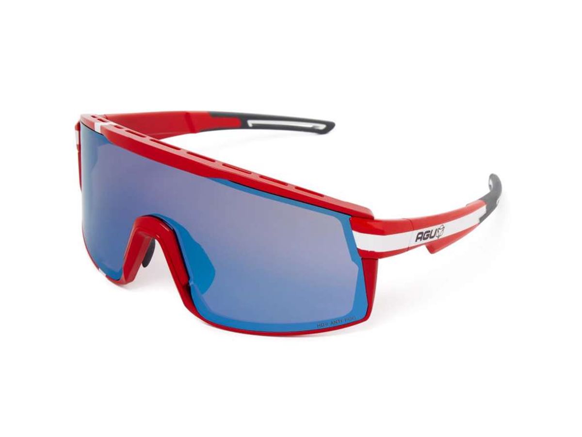 AGU - Verve HDII Denmark - Limited Edition - Cykelbrille - 3 sæt linser - Rød/Hvid