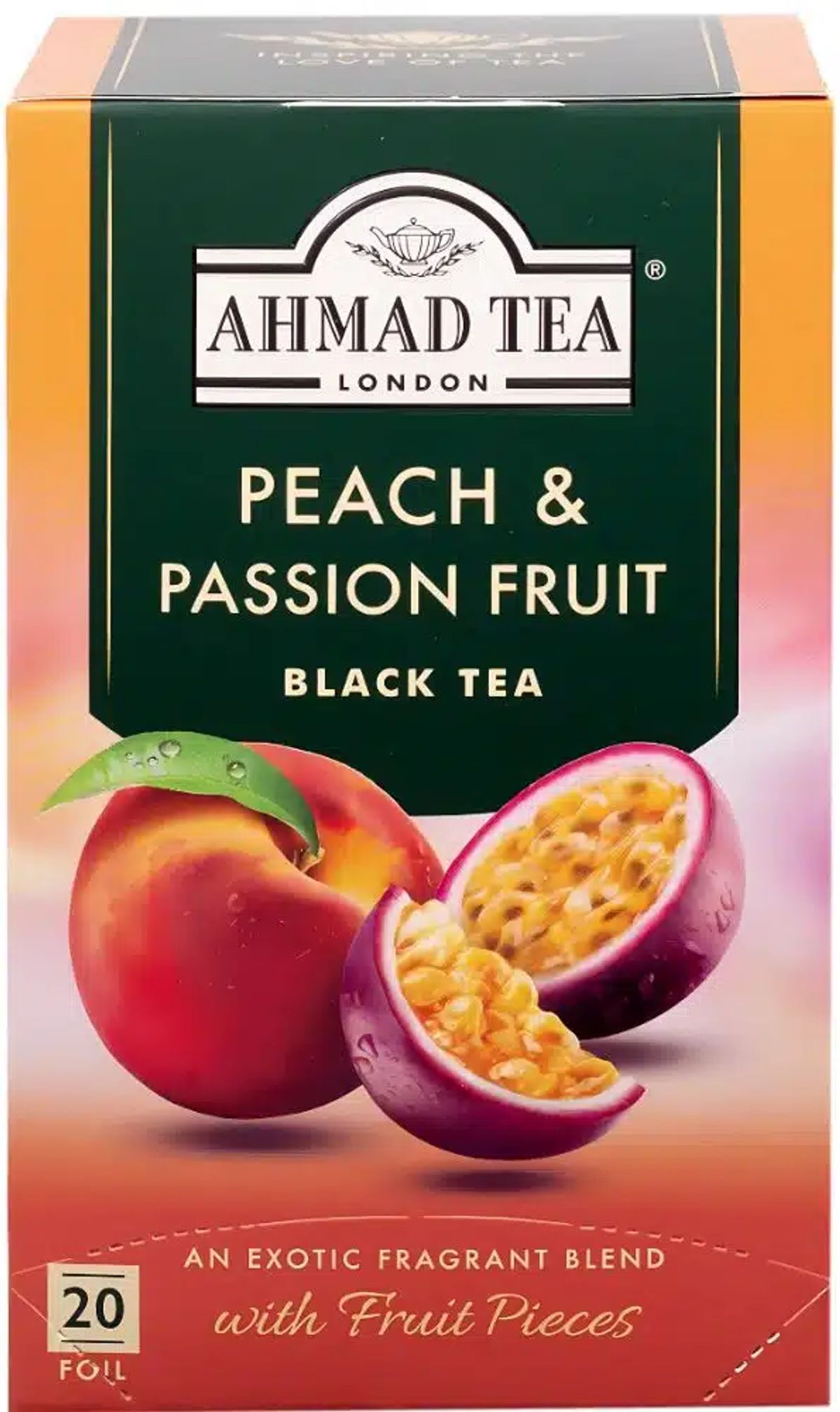 Ahmad Tea Peach & Passion Fruit Te 20 stk