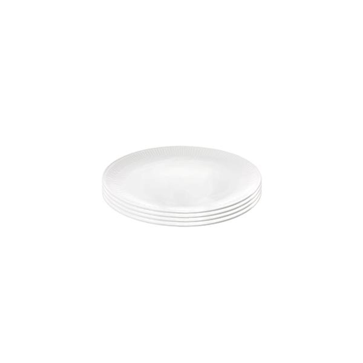 Aida - Relief - desserttallerken porcelæn white 4 stk