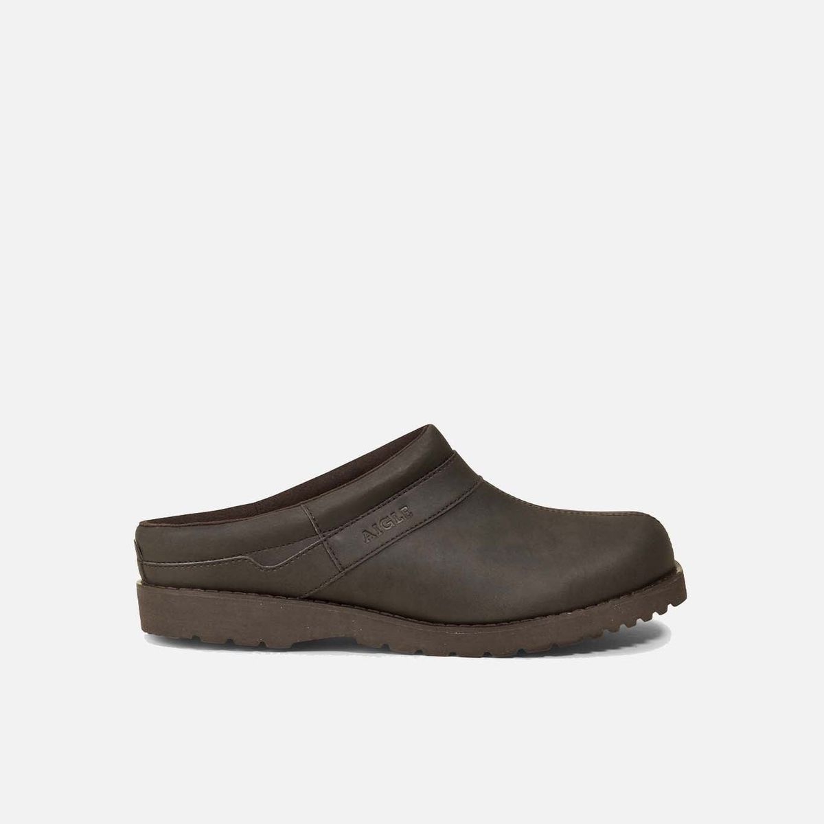 Aigle Basilo letvægts læder clogs, mørkbrun - 39