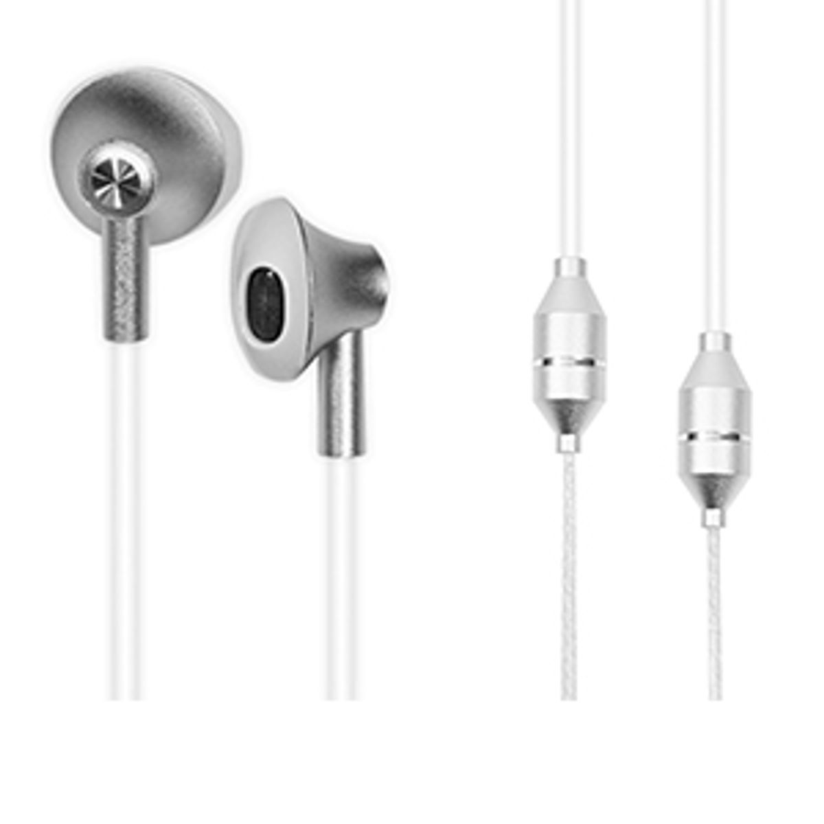 Air Tube earbuds hretelefoner - MIC Volume Control - 99% beskyttelse - slv