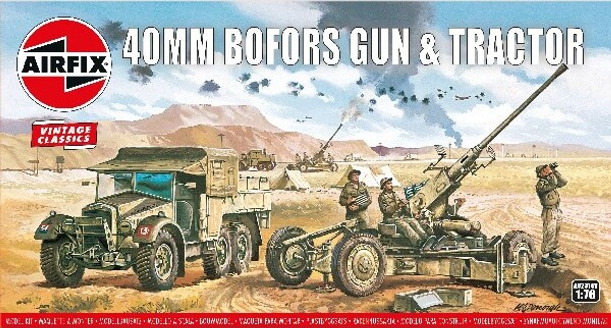 Airfix - 40 Mm Bofors Gun + Tractor - 1:76 - A02314v