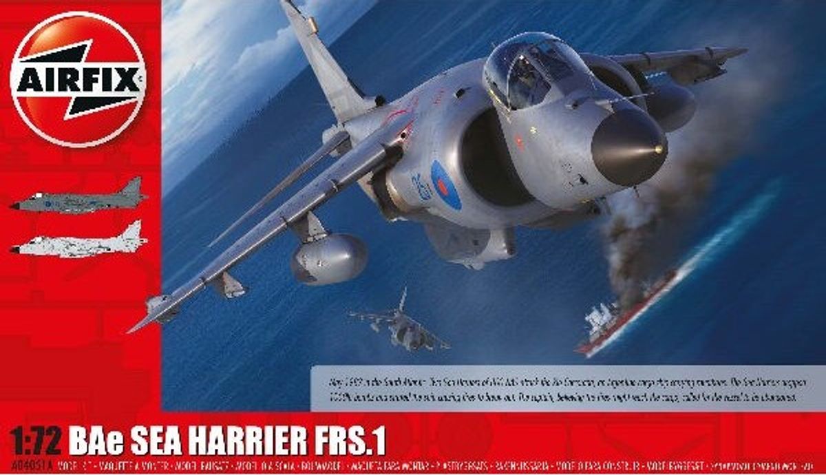 Airfix - Bae Sea Harrier Frs1 Modelfly Byggesæt - 1:72 - A04051a