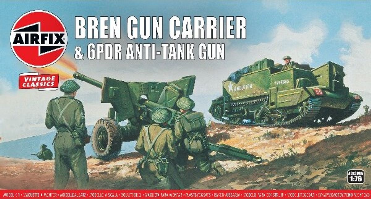 Airfix - Bren Gun Carrier + Gdpr Anti-tank Gun Byggesæt - A01309v