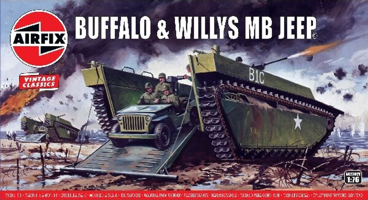 Airfix - Buffalo & Willys Mb Jeep Byggesæt - 1:76 - A02302v