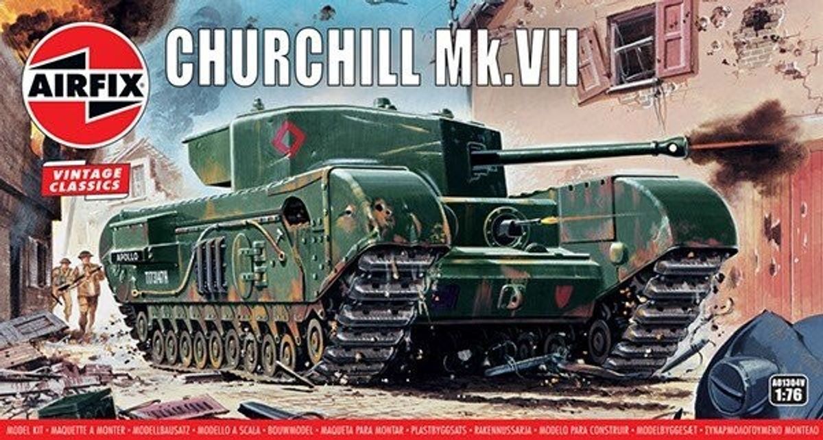 Airfix - Churchill Mk Vii Tank Byggesæt - 1:76 - A01304v