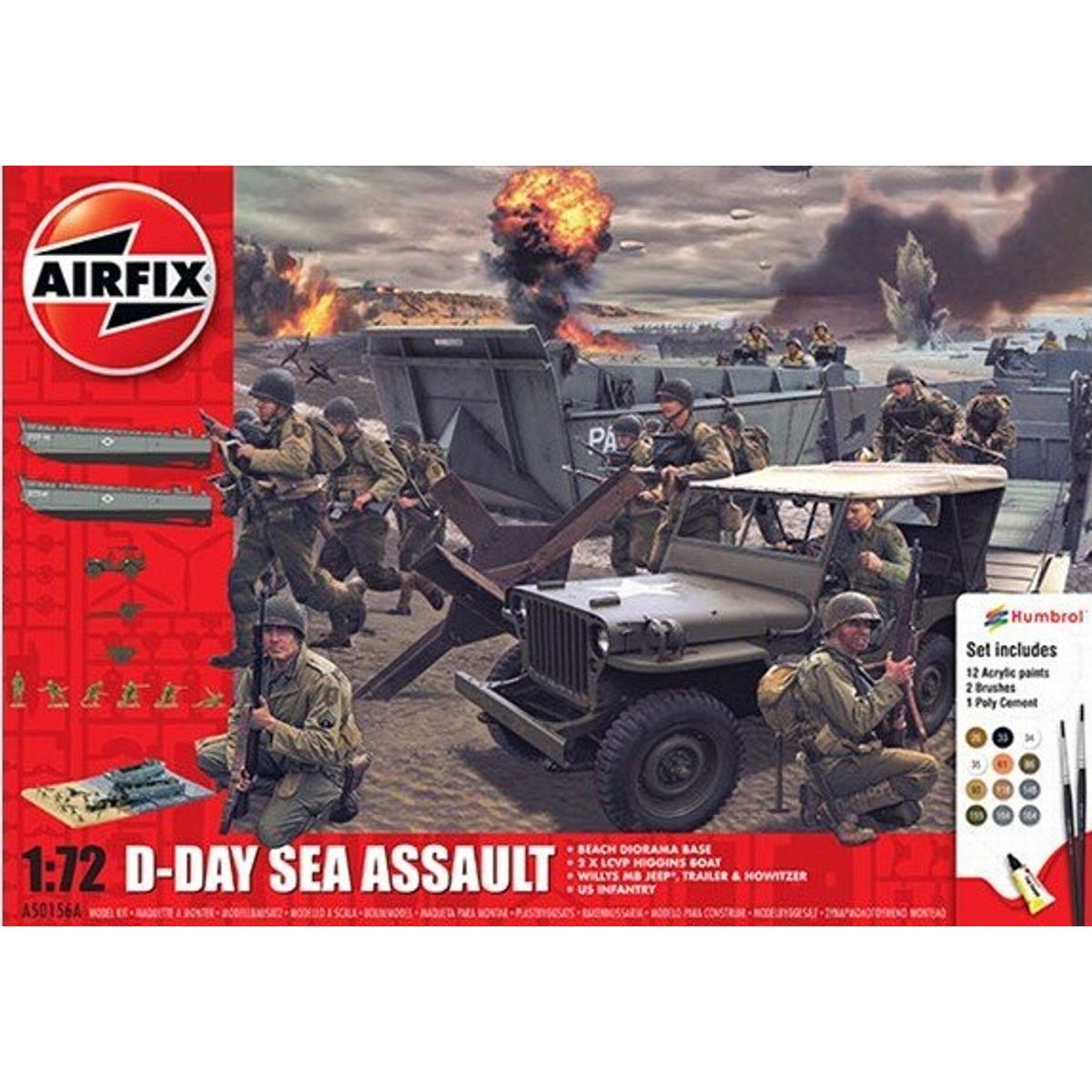 Airfix - D-day Sea Assault Model Kit Byggesæt - 1:72 - A50156a