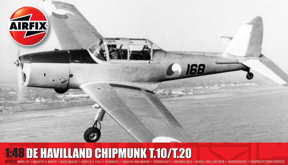 Airfix - De Havilland Chipmunk T.10/t.20 Fly Byggesæt - 1:48 - A04105a