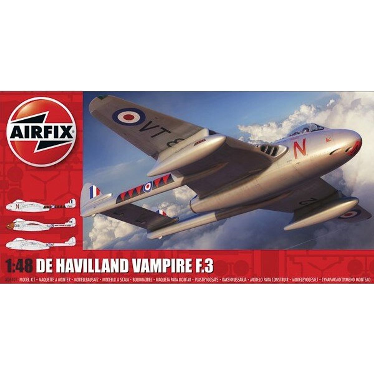 Airfix - De Havilland Vampire Fly Byggesæt - 1:48 - A06107