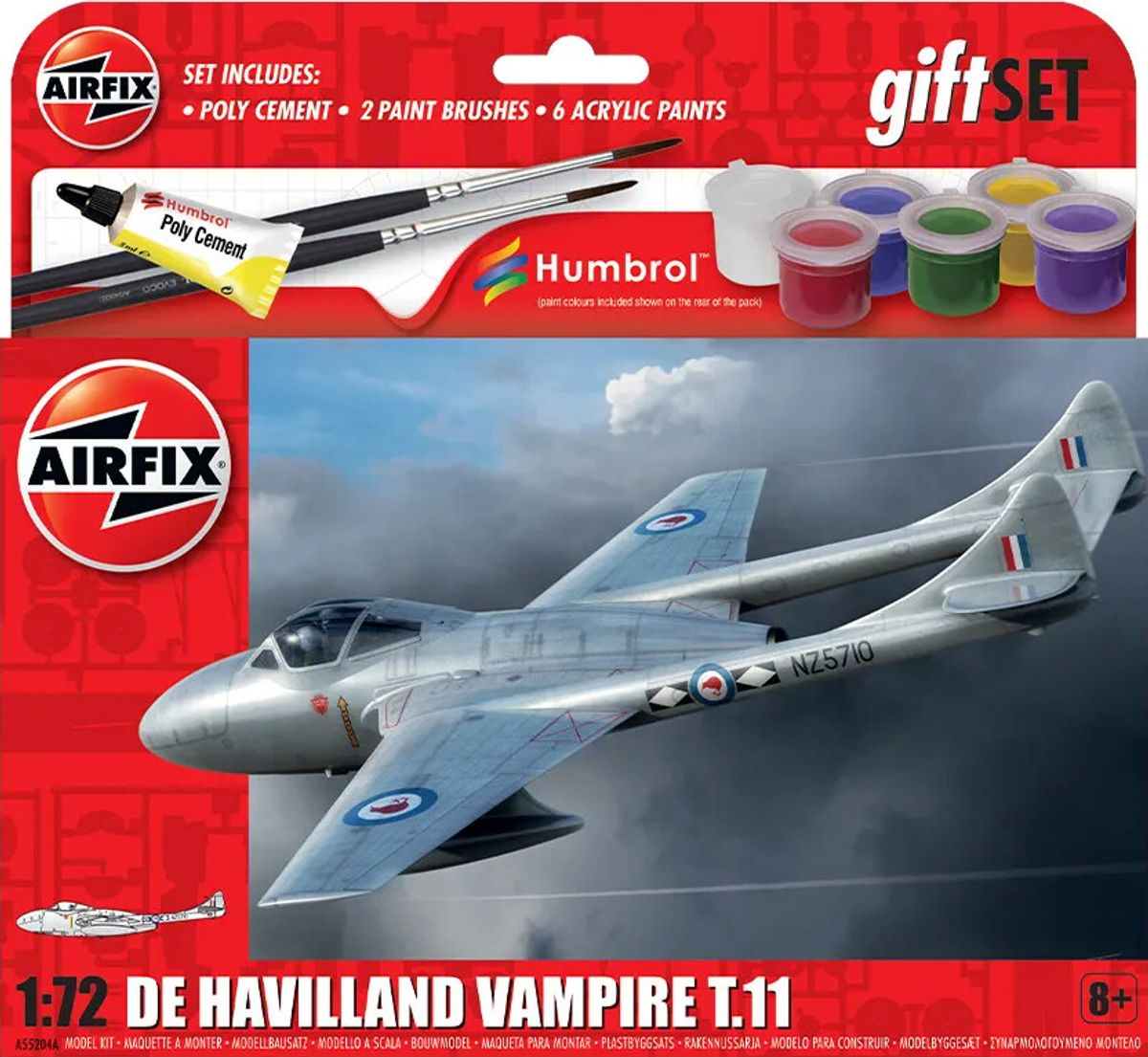 Airfix - De Havilland Vampire Fly Byggesæt - 1:72 - A55204a