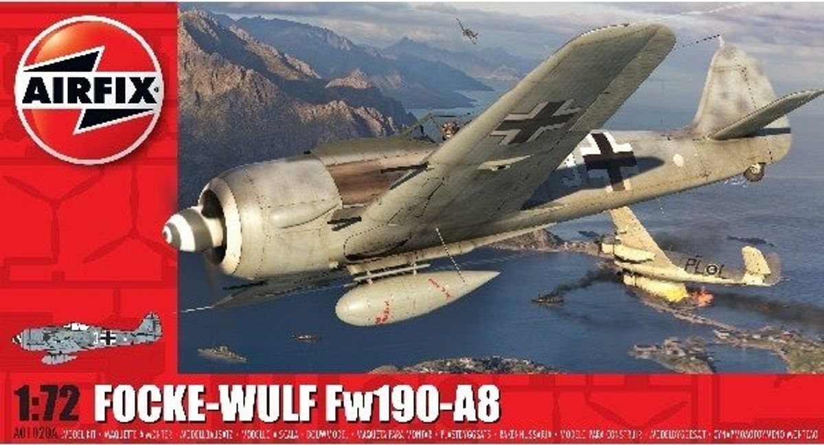 Airfix - Focke Wulf Fw190a-8 Fly Byggesæt - 1:72 - A01020a