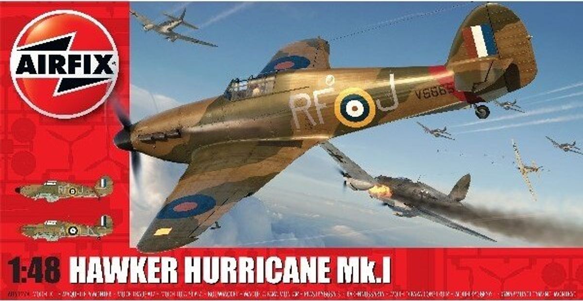 Airfix - Hawker Hurricane Mk.i Fly Byggesæt - 1:48 - A05127a