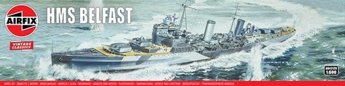 Airfix - Hms Belfast Skib Byggesæt - 1:600 - A04212v