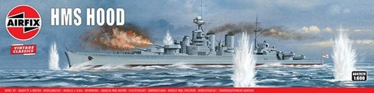 Airfix - Hms Hood Skib Byggesæt - 1:600 - A04202v