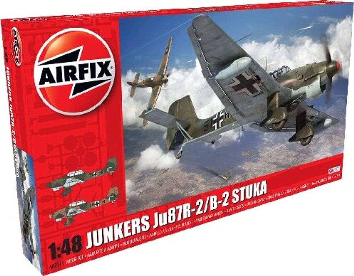 Airfix - Junkers Ju87r-2 Fly Byggesæt - 1:48 - A07115