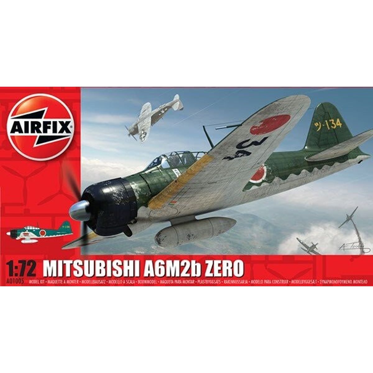 Airfix - Mitsubishi A6m2b Zero Fly Byggesæt - 1:72 - A01005